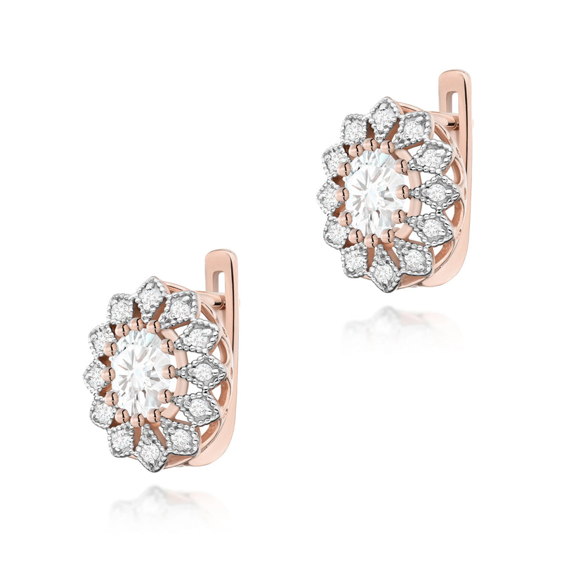 Cercei Aur 14K cu Diamante de Laborator 0.61 ct, imaginea 3 din 6