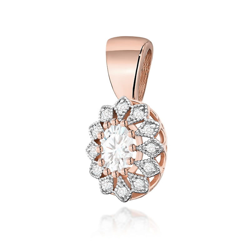 Pandantiv Aur 14K cu Diamante de Laborator 0.50 ct, imaginea 3 din 6