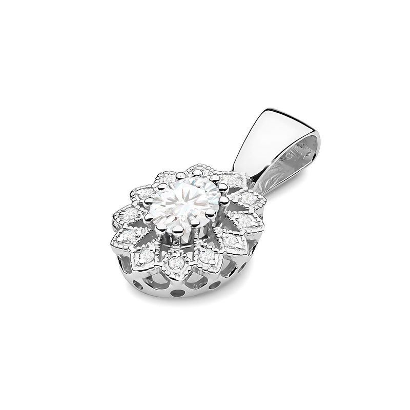 Pandantiv Aur 14K cu Diamante de Laborator 0.50 ct, imaginea 6 din 6