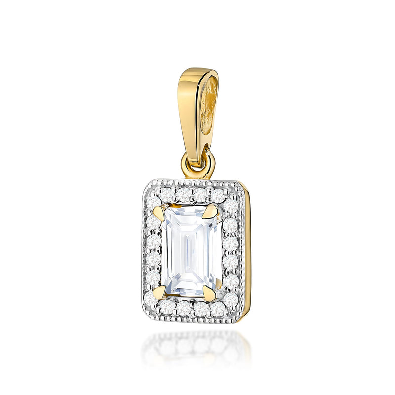 Pandantiv Aur 14K cu Diamante de Laborator 0.70 ct — Aur galben