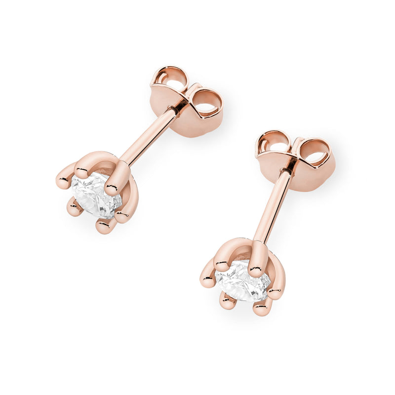Cercei Aur 14K cu Diamant de Laborator 0.15 ct, imaginea 5 din 9