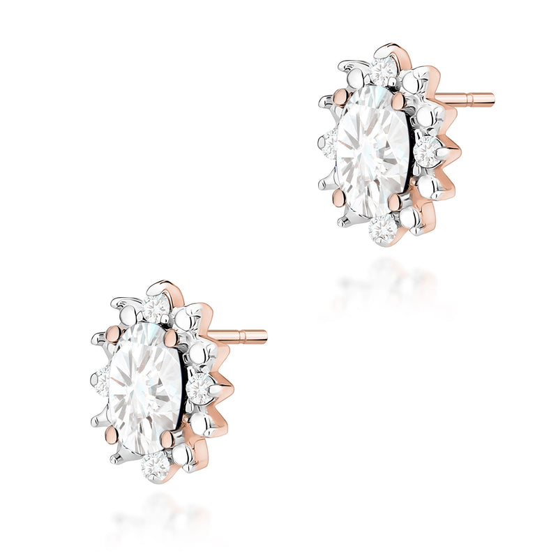 Cercei Aur 14K cu Diamante de Laborator 0.54 ct, imaginea 3 din 6