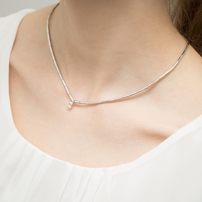 Colier Aur 14K cu Diamante Naturale 0.26 ct, imaginea 2 din 2