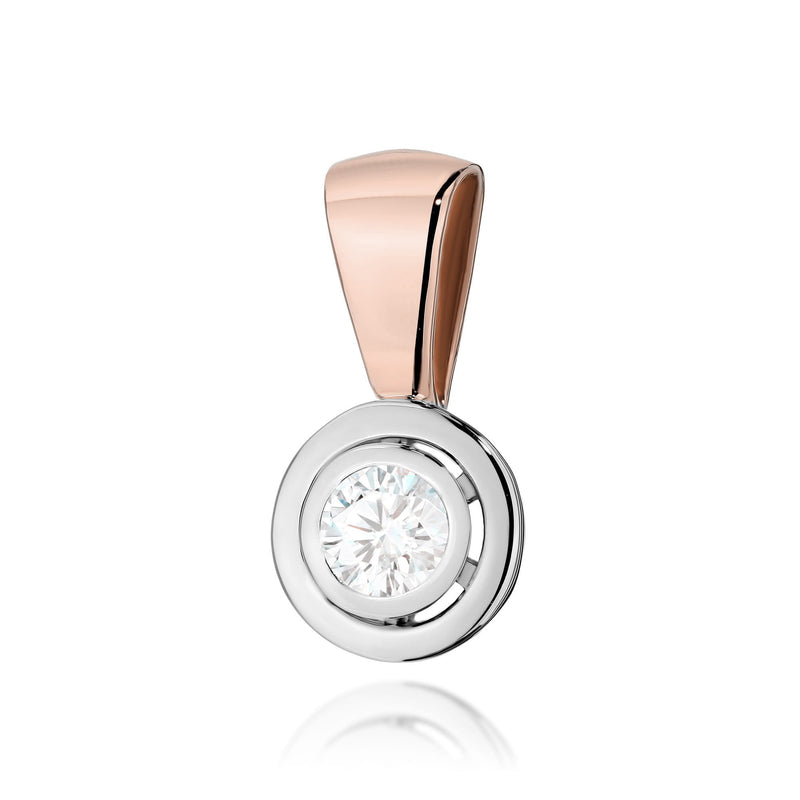 Pandantiv Aur 14K cu Diamant de Laborator 0.20 ct, imaginea 3 din 6
