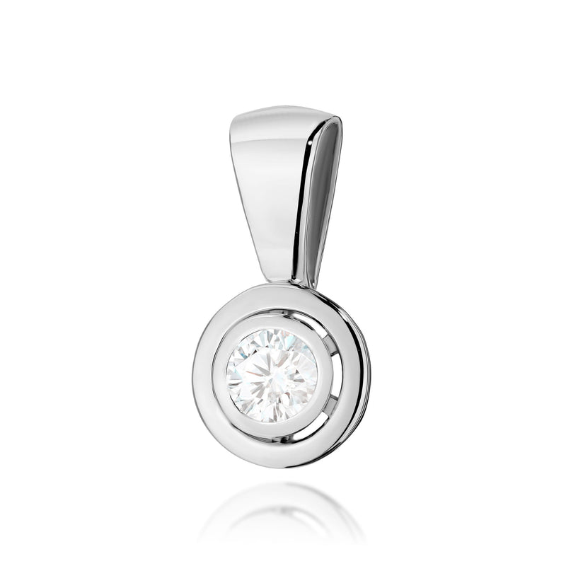 Pandantiv Aur 14K cu Diamant de Laborator 0.20 ct, imaginea 5 din 6