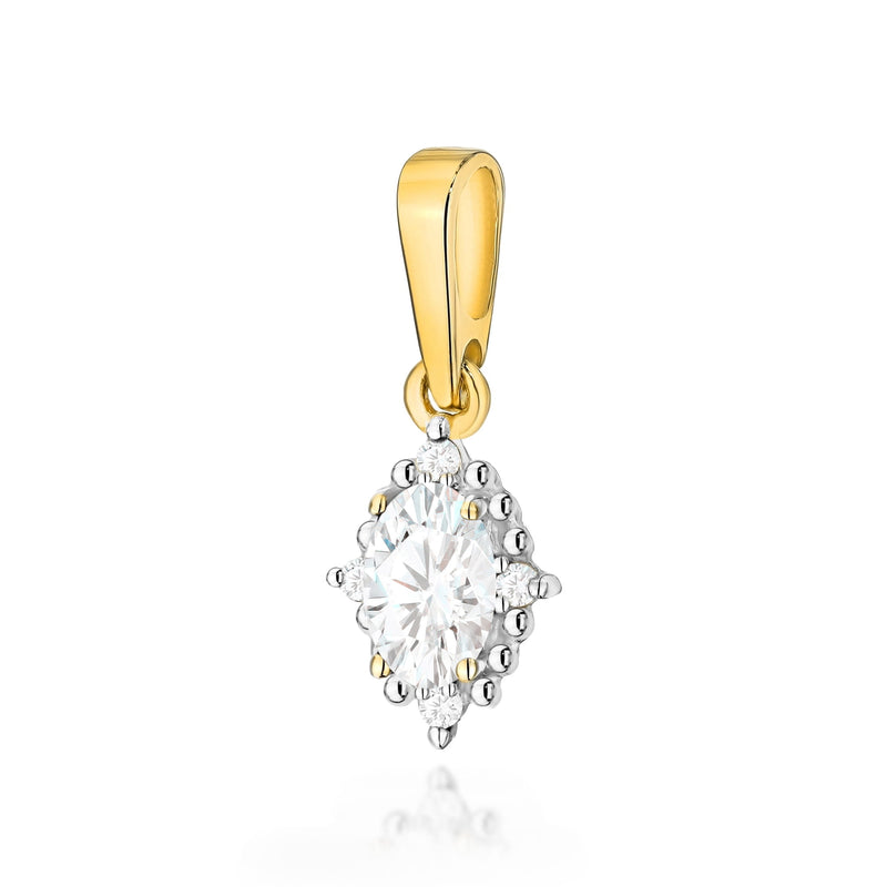 Pandantiv Aur 14K cu Diamante de Laborator 0.27 ct — Aur galben