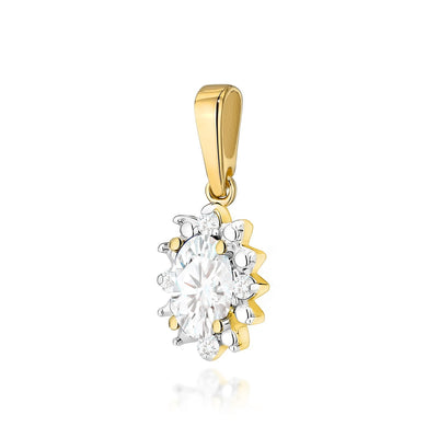Pandantiv Aur 14K cu Diamante de Laborator 0.27 ct