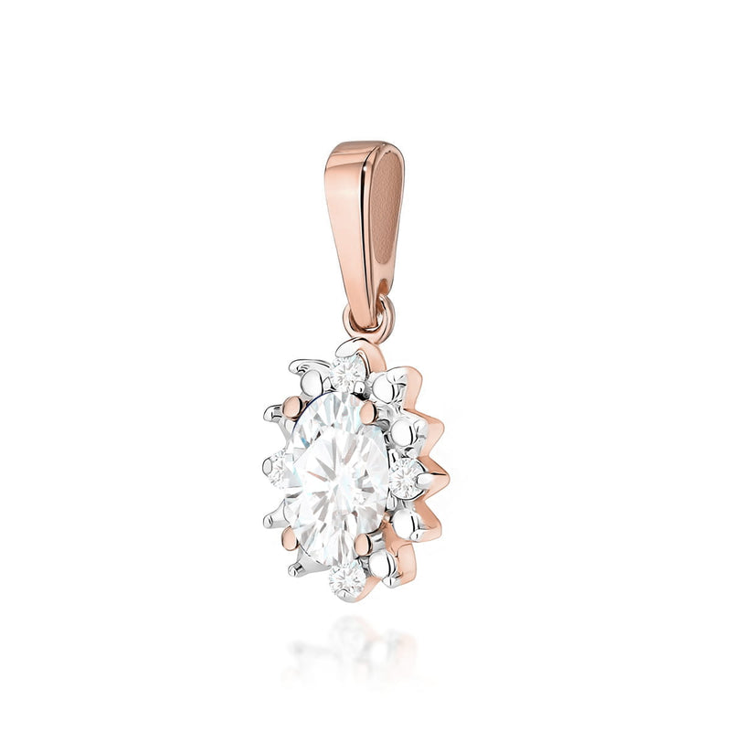 Pandantiv Aur 14K cu Diamante de Laborator 0.27 ct, imaginea 3 din 6