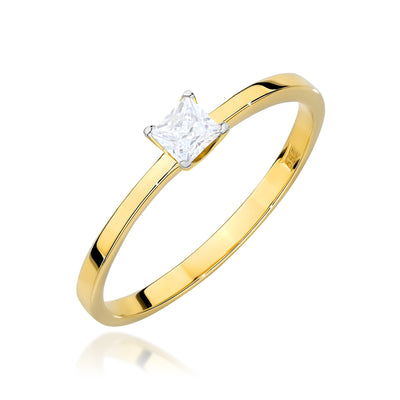 Inel Aur 9K cu Diamant de Laborator 0.15 ct