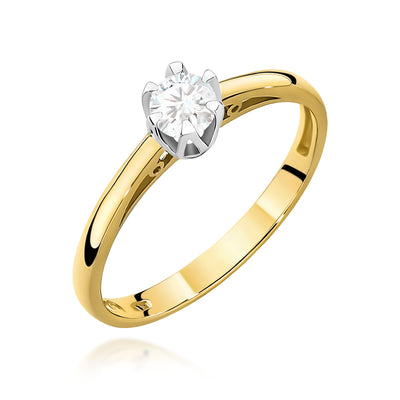 Inel Aur 9K cu Diamant de Laborator 0.15 ct