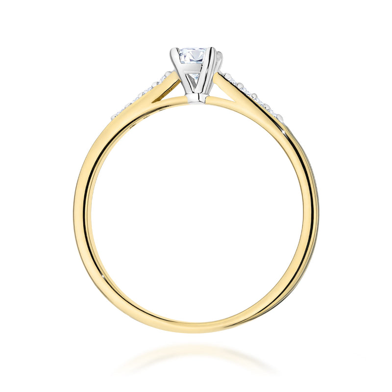 Inel Aur 9K cu Diamante de Laborator 0.32 ct, imaginea 3 din 8