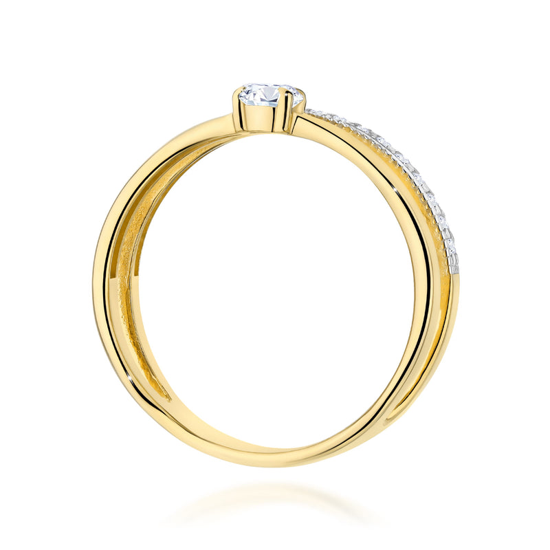 Inel Aur 9K cu Diamante de Laborator 0.41 ct, imaginea 3 din 8