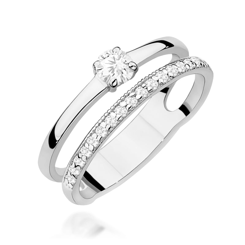 Inel Aur 9K cu Diamante de Laborator 0.41 ct, imaginea 5 din 8