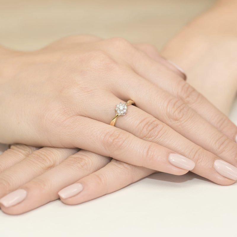 Inel Aur 9K cu Diamante de Laborator 0.22 ct, imaginea 4 din 8