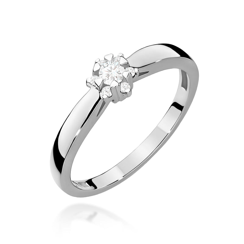 Inel Aur 9K cu Diamante de Laborator 0.15 ct, imaginea 5 din 8