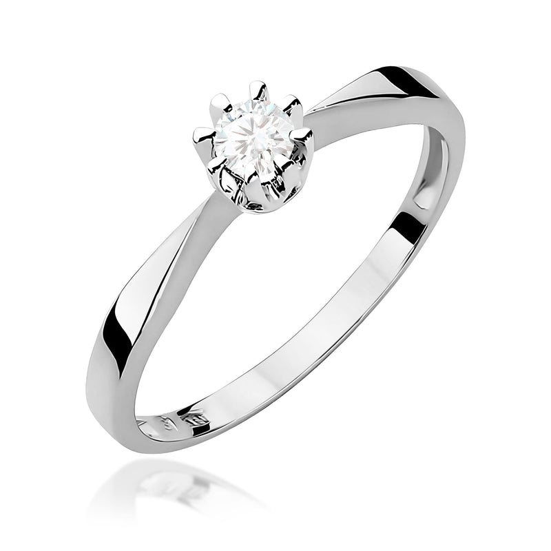 Inel Aur 9K cu Diamant de Laborator 0.15 ct, imaginea 5 din 8