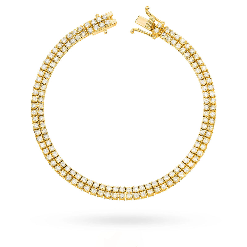 Bratara Aur 14K cu Diamante Naturale 2.96 ct — Aur galben
