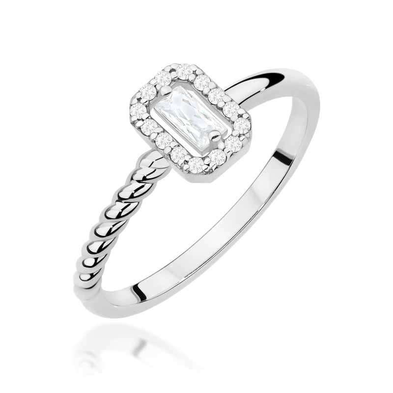 Inel Aur 9K cu Diamant Natural 0.13 ct, imaginea 5 din 8