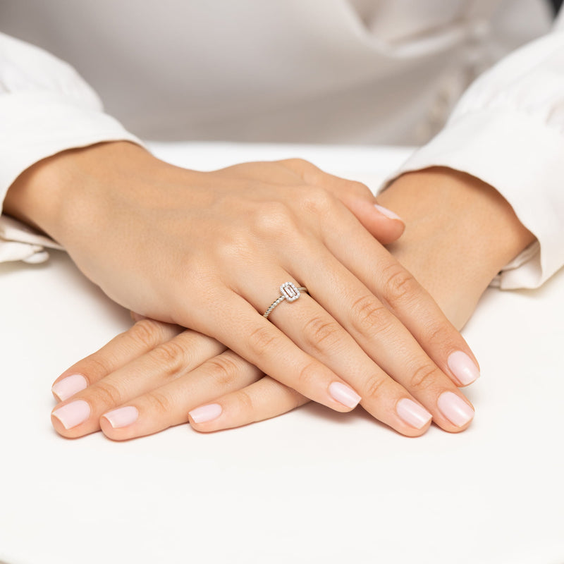 Inel Aur 9K cu Diamant Natural 0.13 ct, imaginea 8 din 8