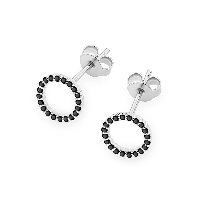 Cercei Aur 14K cu Diamante Naturale Negre 0.20 ct, imaginea 8 din 9