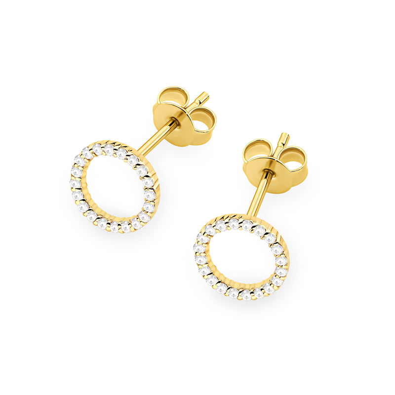Cercei Aur 14K cu Diamante Naturale 0.20 ct, imaginea 2 din 9