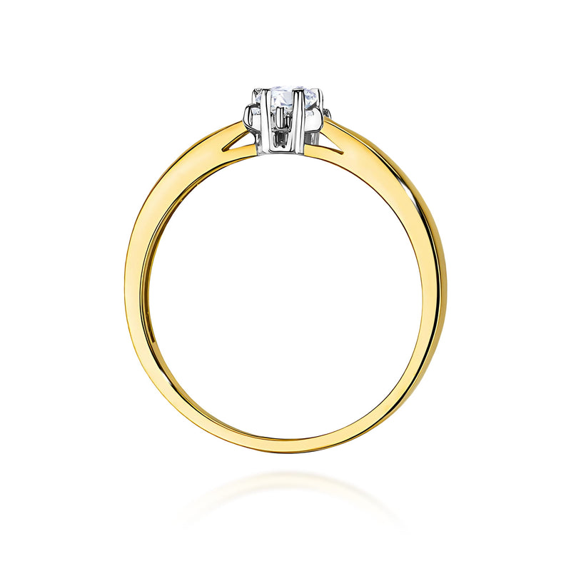 Inel Aur 14K cu Diamante de Laborator 0.15 ct, imaginea 3 din 12