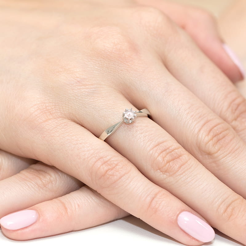 Inel Aur 14K cu Diamant de Laborator 0.15 ct, imaginea 12 din 12