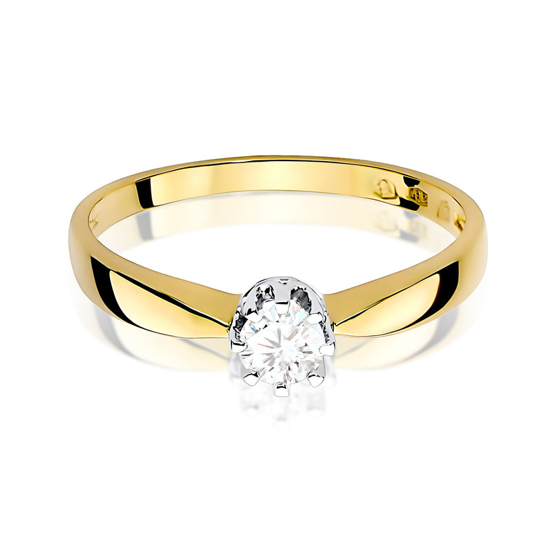 Inel Aur 14K cu Diamant de Laborator 0.15 ct, imaginea 2 din 12