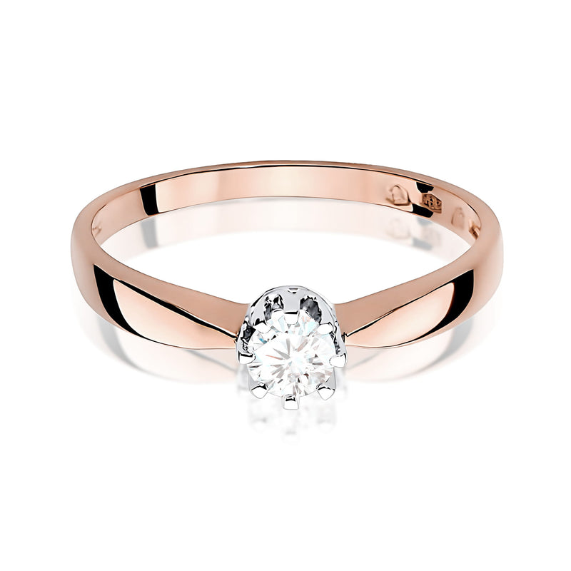 Inel Aur 14K cu Diamant de Laborator 0.15 ct, imaginea 6 din 12