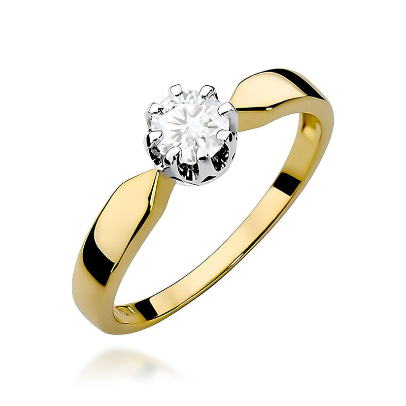 Inel Aur 14K cu Diamant de Laborator 0.50 ct — Aur galben