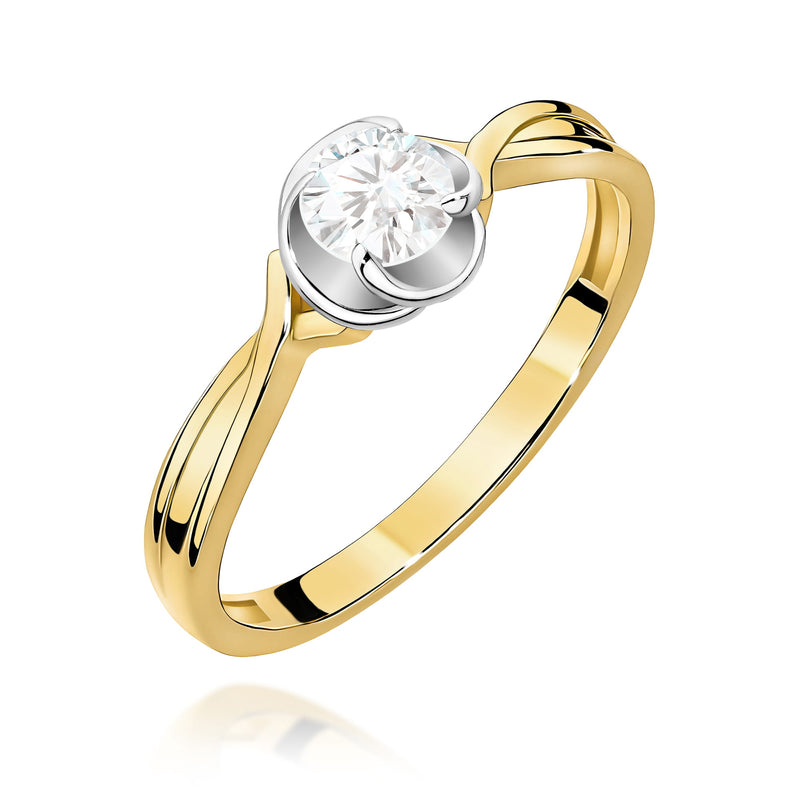 Inel Aur 14K cu Diamant de Laborator 0.30 ct — Aur galben
