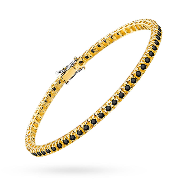 Bratara Aur 14K cu Diamante Naturale Negre 1.89 ct, imaginea 2 din 8