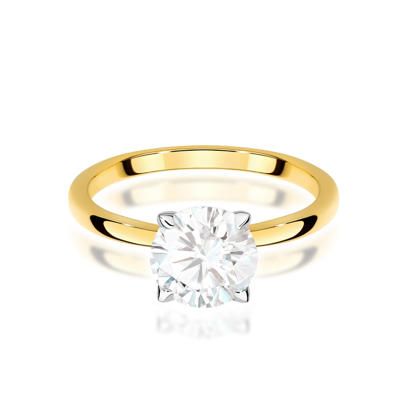 Inel Aur 14K cu Diamant de Laborator 1.50 ct, imaginea 2 din 12