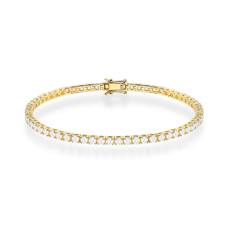 Bratara Aur 14K cu Diamante de Laborator 4.20 ct — Aur galben
