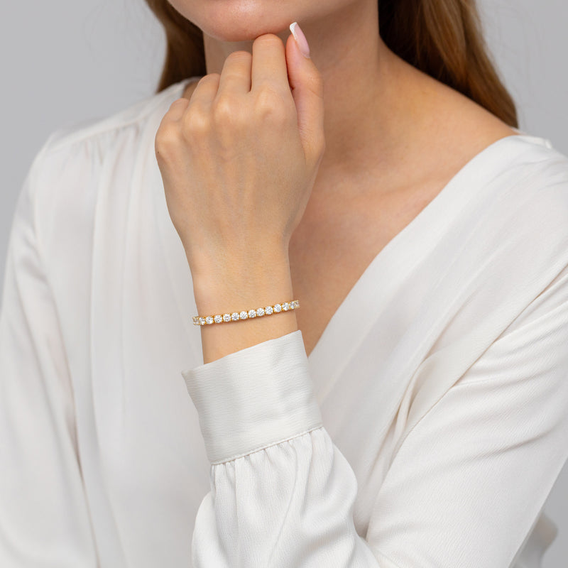 Bratara Aur 14K cu Diamante de Laborator 12.00 ct, imaginea 3 din 6