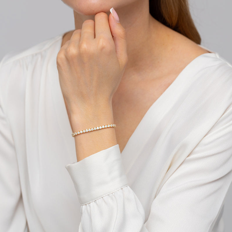 Bratara Aur 14K cu Diamante de Laborator 4.38 ct, imaginea 3 din 6