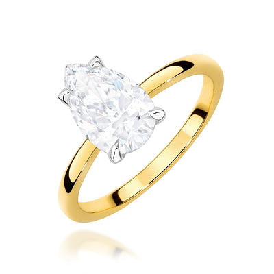 Inel Aur 14K cu Diamant de Laborator 1.50 ct