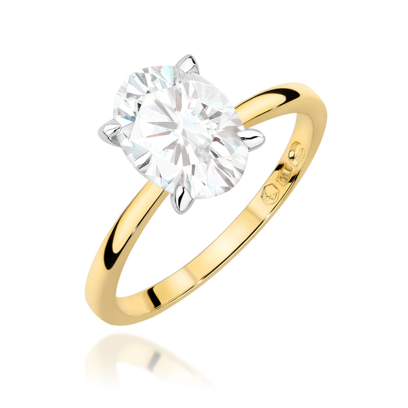 Inel Aur 9K cu Diamant de Laborator 1.50 ct — Aur galben