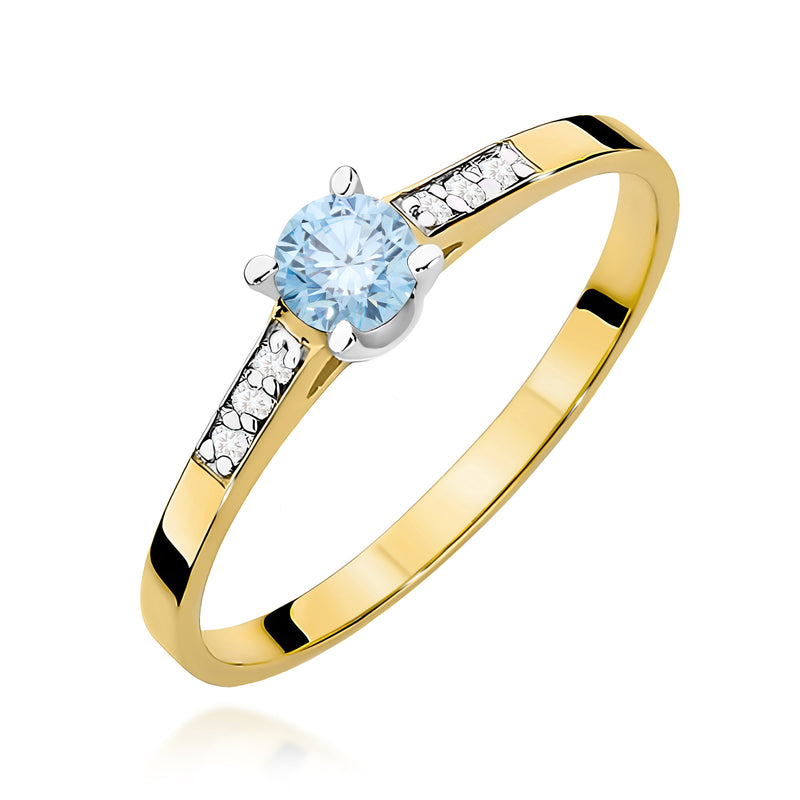 Inel Aur 14K cu Diamante de Laborator 0.21 ct — Aur galben
