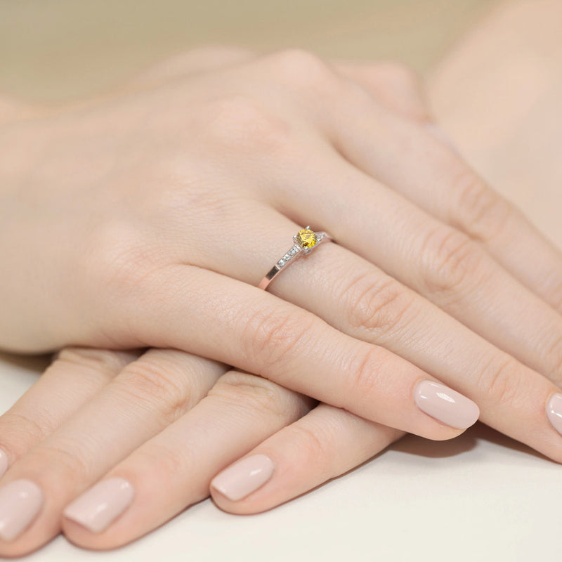 Inel Aur 14K cu Diamante de Laborator 0.21 ct, imaginea 8 din 12