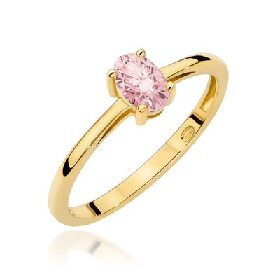 Inel Aur 14K cu Diamant Roz de Laborator 0.50 ct