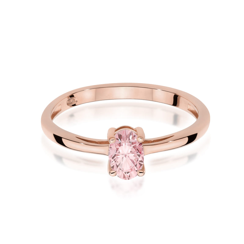 Inel Aur 14K cu Diamant Roz de Laborator 0.50 ct, imaginea 6 din 12