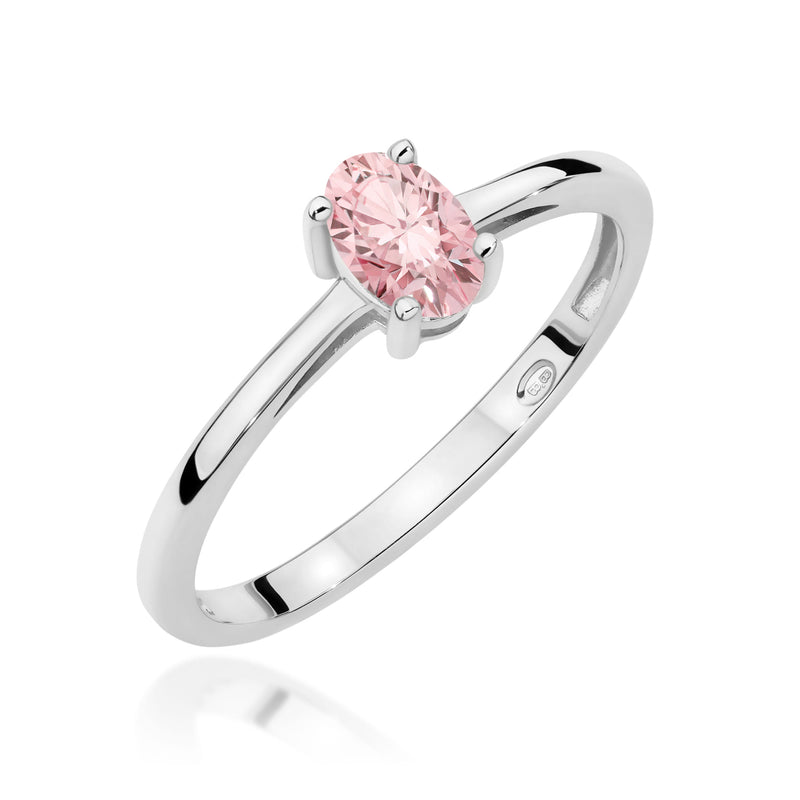 Inel Aur 14K cu Diamant Roz de Laborator 0.50 ct, imaginea 9 din 12