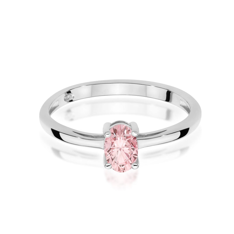 Inel Aur 14K cu Diamant Roz de Laborator 0.50 ct, imaginea 10 din 12