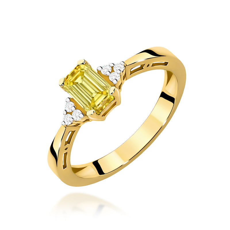 Inel Aur 14K cu Diamante de Laborator 0.53 ct — Aur galben