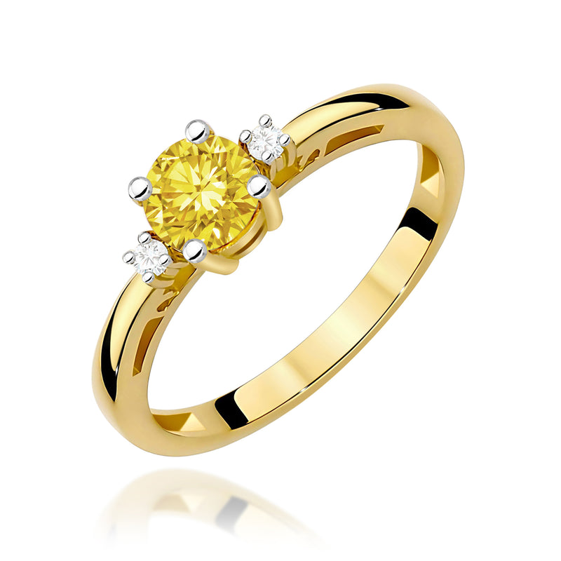 Inel Aur 9K cu Diamante de Laborator 0.53 ct — Aur galben