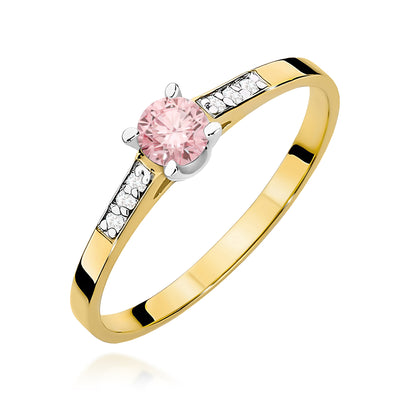 Inel Aur 9K cu Diamante de Laborator 0.21 ct