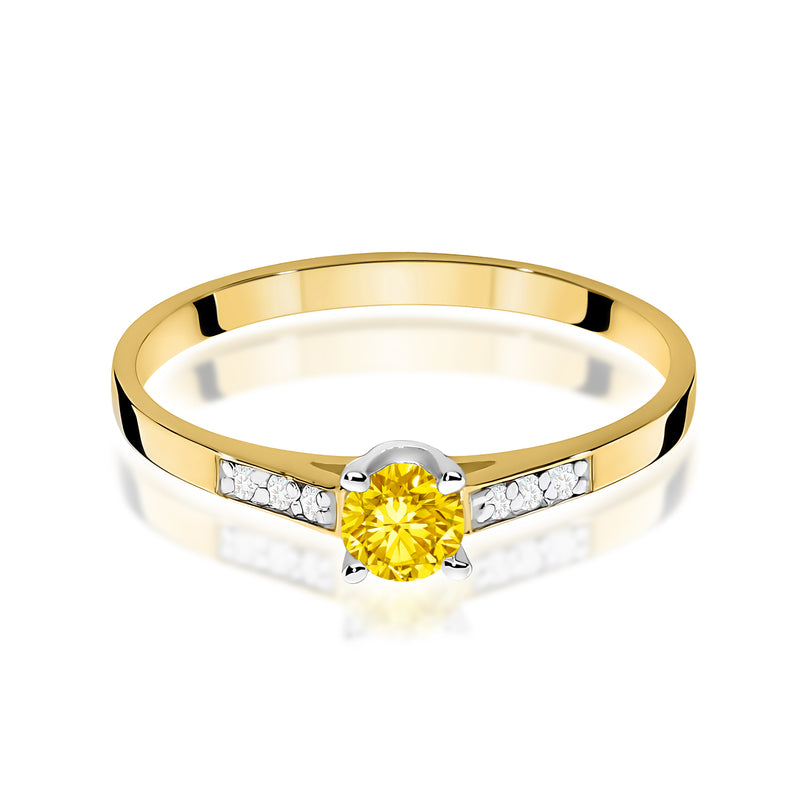 Inel Aur 9K cu Diamante de Laborator 0.21 ct, imaginea 2 din 8