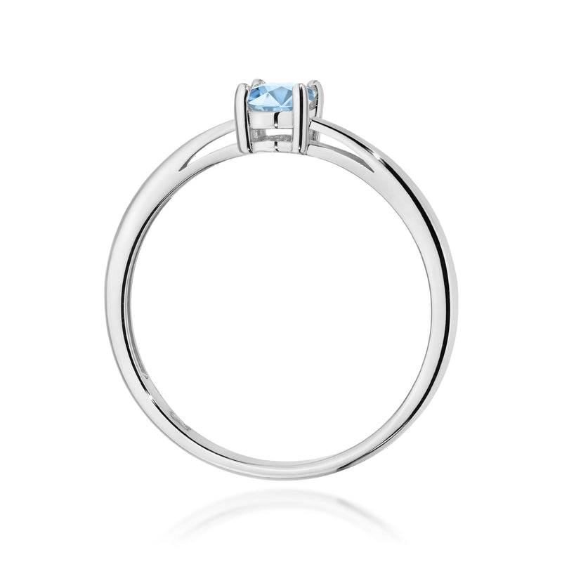Inel Aur 9K cu Diamant Albastru de Laborator 0.30 ct, imaginea 7 din 8
