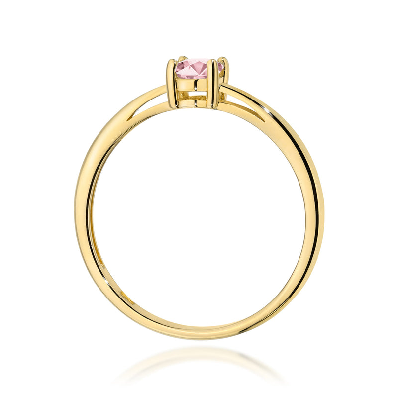 Inel Aur 9K cu Diamant Roz de Laborator 0.30 ct, imaginea 3 din 8